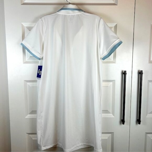 Addison Bay White Polo Dress with Striped Trim | Various Sizes Activewear Sport - Picture 3 of 7